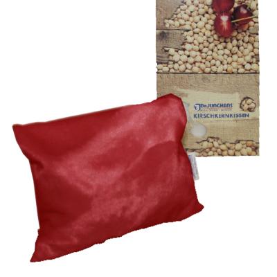 Kirschkernkissen 20 x 30 cm, mit Flauschbezug: Bordeaux 