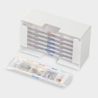 Melipul Medikamentendosierer XL 5-Fach, inkl. Spenderbox, 7 Mehrwegdispenser mit je 5 Fächern 