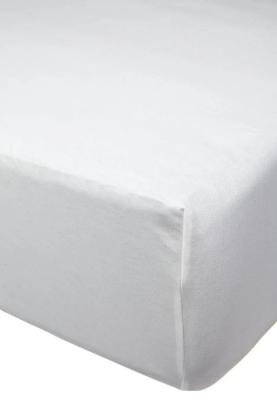 Jersey Spannbettbezug, Farbe Weiß, Maße: 90/100 x 220 x 12 cm 