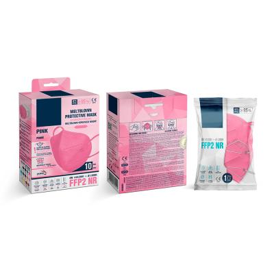 Filtrierende Halbmaske FFP2, Pink, 10 Stück/Box 