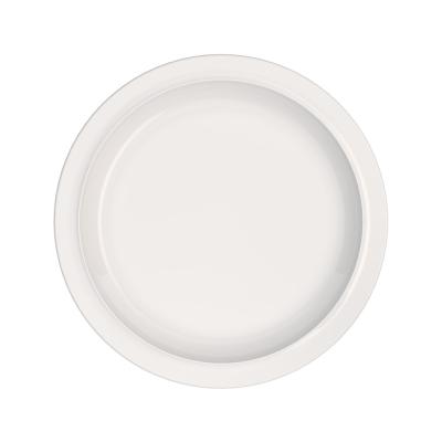 Ornamin Melamin Teller Flach Ø 26 cm, Farbe Weiß, Höhe 19mm, Gewicht: 299 g 
