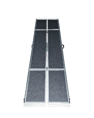 DOPPELFALT-Rampe aus Aluminium, zweifach faltbar 
