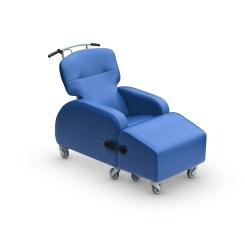 Pflegerollstuhl ROM, Sitzbreite 38 cm Blau