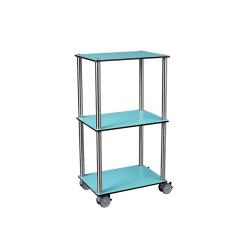 MEDICART Etagenwagen V13, mit 3 Böden, 500x350 mm (BxT) Blau
