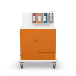 MEDICART Arbeitswagen DUO M133-V1, Orange Orange