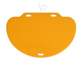 Sensormatte 1100x700 mm, halbrund, Farbe gelb, mit offenen Kabelenden, Matte zur Rufauslösung durch 