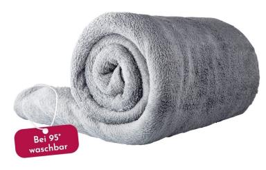 Wärmedecke / Microthermaldecke 150x220cm, 100 % Polyester, Farbe Grau 