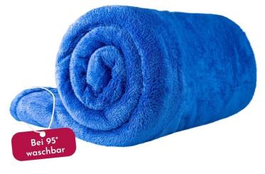 Wärmedecke / Microthermaldecke 150x220cm, 100 % Polyester, Farbe Kornblau 