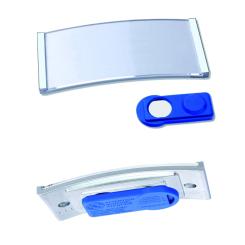 Polar Metall 35 Namensschilder, Edelstahl Optik 
