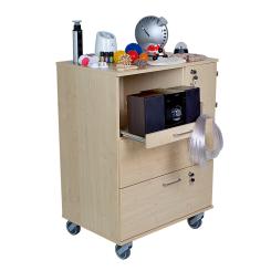 MEDICART Snoezelwagen V11, Farbe Ahorn, Komplett ohne Wassersäule 