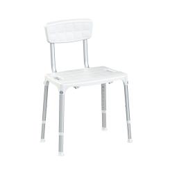 SMART Duschstuhl, mit Rückenlehne, Sitzfläche: 30x50 cm, Sitzhöhe 39-54 cm,max. Belastbarkeit 120 kg 
