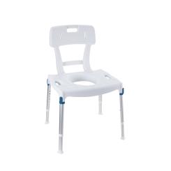 SMART Dusch- und Toilettenstuhl mit Rückenlehne, inkl. Abdeckung, max. Belastbarkeit 150 kg 