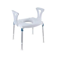 SMART Dusch- und Toilettenhocker mit Armlehnen, inkl. Abdeckung, max. Belastbarkeit 150 kg 