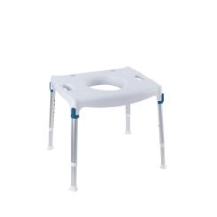 SMART Dusch- und Toilettenstuhl mit Rückenlehne, inkl. Abdeckung, max. Belastbarkeit 150 kg 