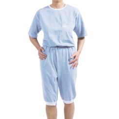 Pflegeoverall blau, halbarm, knielang 