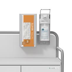 Handschuhbox-Halterung aus Edelstahl für Stationswagen 