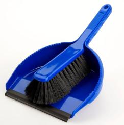 Kehrschaufelgarnitur mit Lippe, Farbe blau 