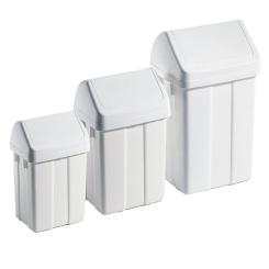 Abfallbehälter mit Schwingdeckel, weiß, 50 Liter 