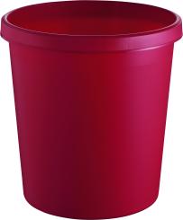 Objekt Papierkorb 18 Liter, Farbe Rot, Ø 30 cm, Höhe 32 cm, aus dickwandigem, schlagfestem, recy 