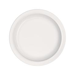 Ornamin Melamin Teller Flach Ø 26 cm, Farbe Weiß, Höhe 19mm, Gewicht: 299 g 