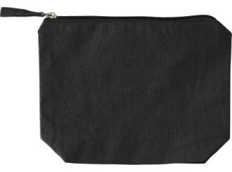 Kosmetiktasche, Farbe: Schwarz, aus recycelter Baumwolle 