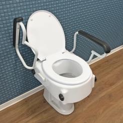 Toilettensitzerhöhung PALMA, mit Armlehnen, 3-fach verstellbar 