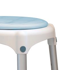 SMART Sitzauflage Blau für Duschhocker Rund, Sitzfläche: Ø 33 cm 