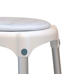 SMART Sitzauflage Grau für Duschhocker Rund, Sitzfläche: Ø 33 cm 